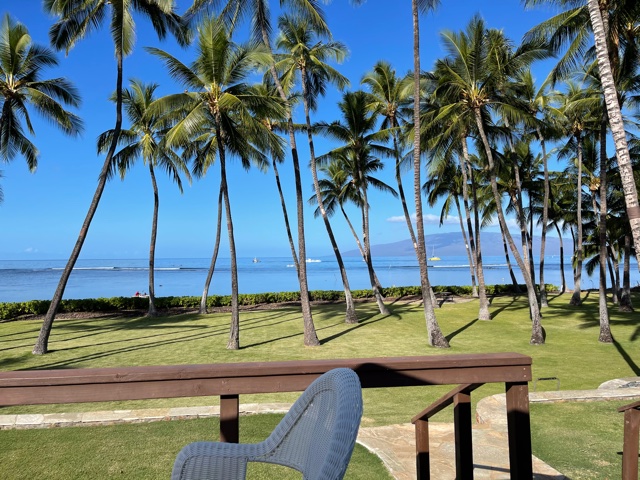 The view from Chuck Bergson's home in Lahaina, Maui