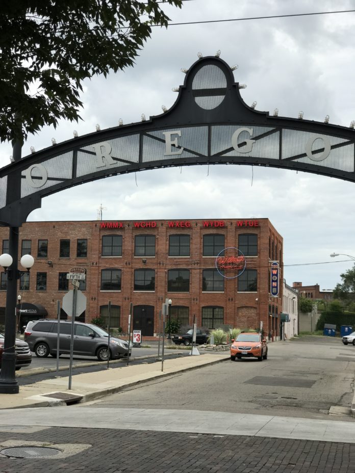The iHeartMedia studios and offices, set for a move as of January 2021, in Dayton's Oregon District.