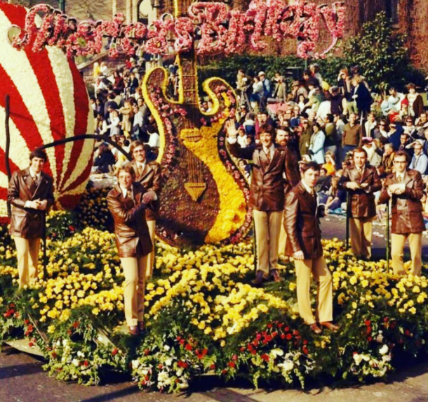 The KHJ/Los Angeles air staff on Jan. 1, 1970, in the Tournament of Roses Parade. By mid-1970, the station would be awash in accolades ... and commercials.