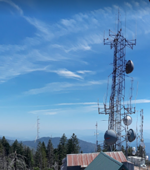 The KYCT tower, due west of Redding, Calif.